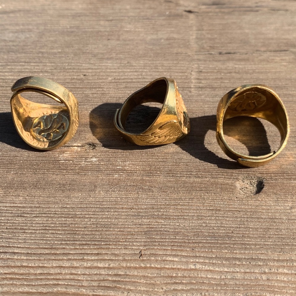 Vintage American Airlines Brass Rings Gem